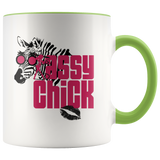 Sassy Chick Zebra Accent Ceramic Coffee Mug - Green | Shop Sassy Chick