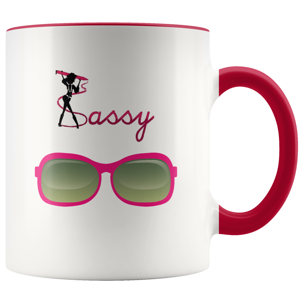 Sunglasses Mug Ceramic Accent Mug - Red | Shop Sassy Chick