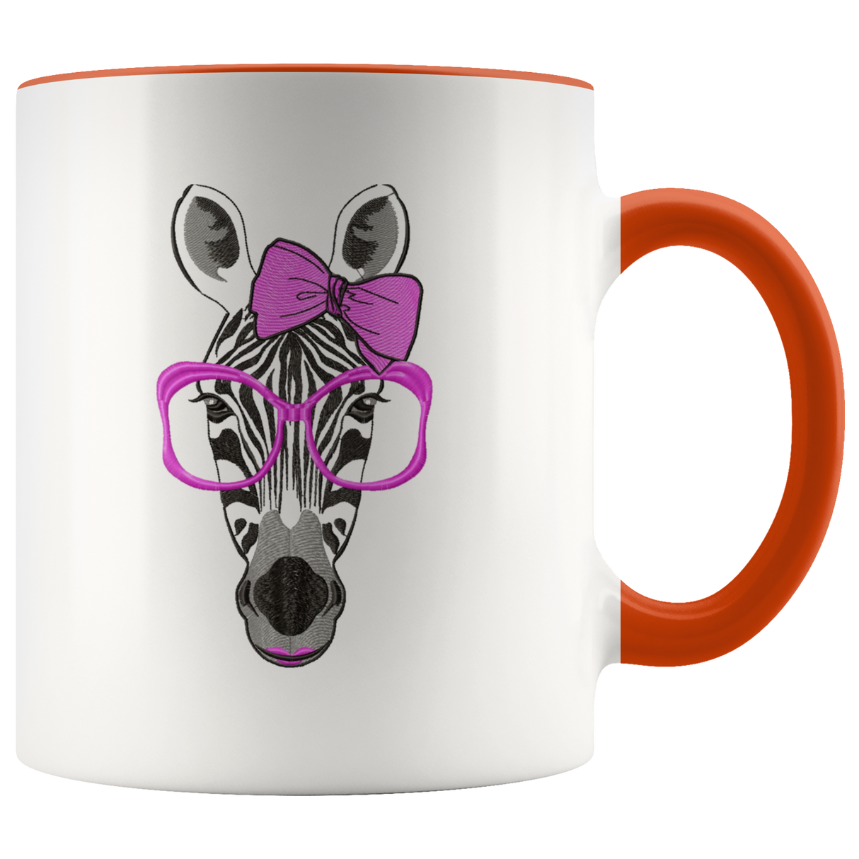 Zebra mug Ceramic White Coffee Mug - Orange | Shop Sassy Chick
