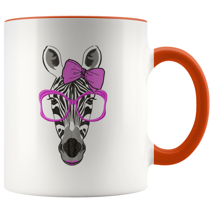Zebra mug Ceramic White Coffee Mug - Orange | Shop Sassy Chick