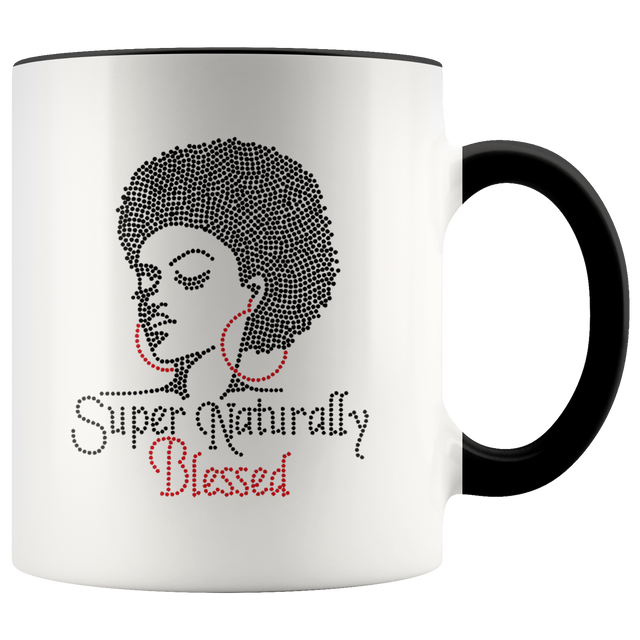 Mug Super Naturally Blessed Ceramic Mug - Black | Shop Sassy Chick