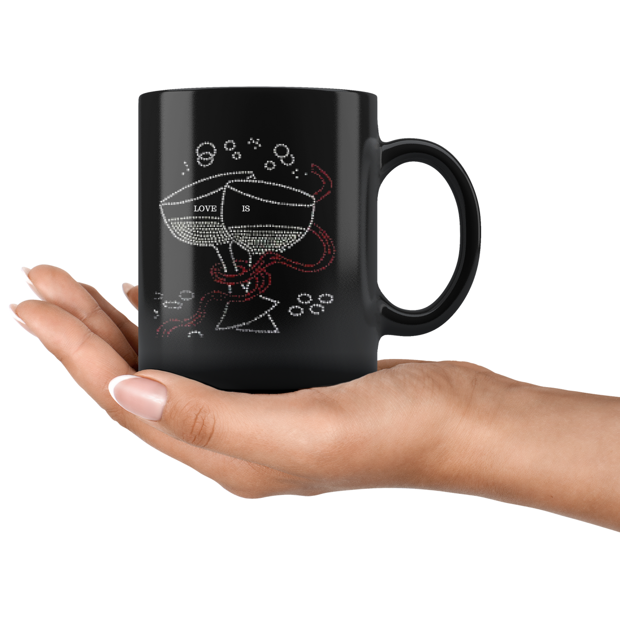 Mug Love Is Ceramic Black Coffee Mug -1 | Shop Sassy Chick