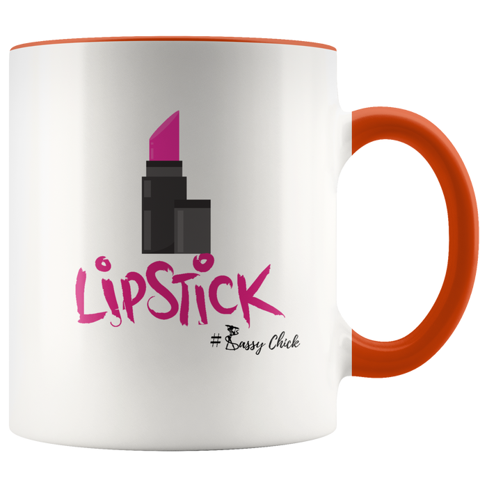 Mug Lipstick Ceramic Accent Mug - Orange | Shop Sassy Chick