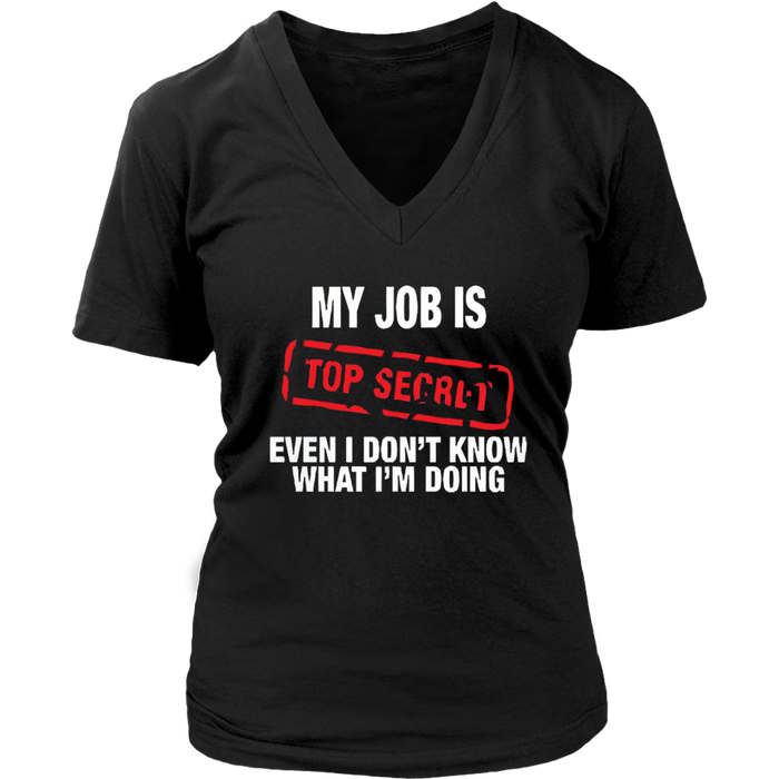 Top Secret V-Neck - Shop Sassy Chick 