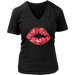 Red Lips V-Neck - Shop Sassy Chick 