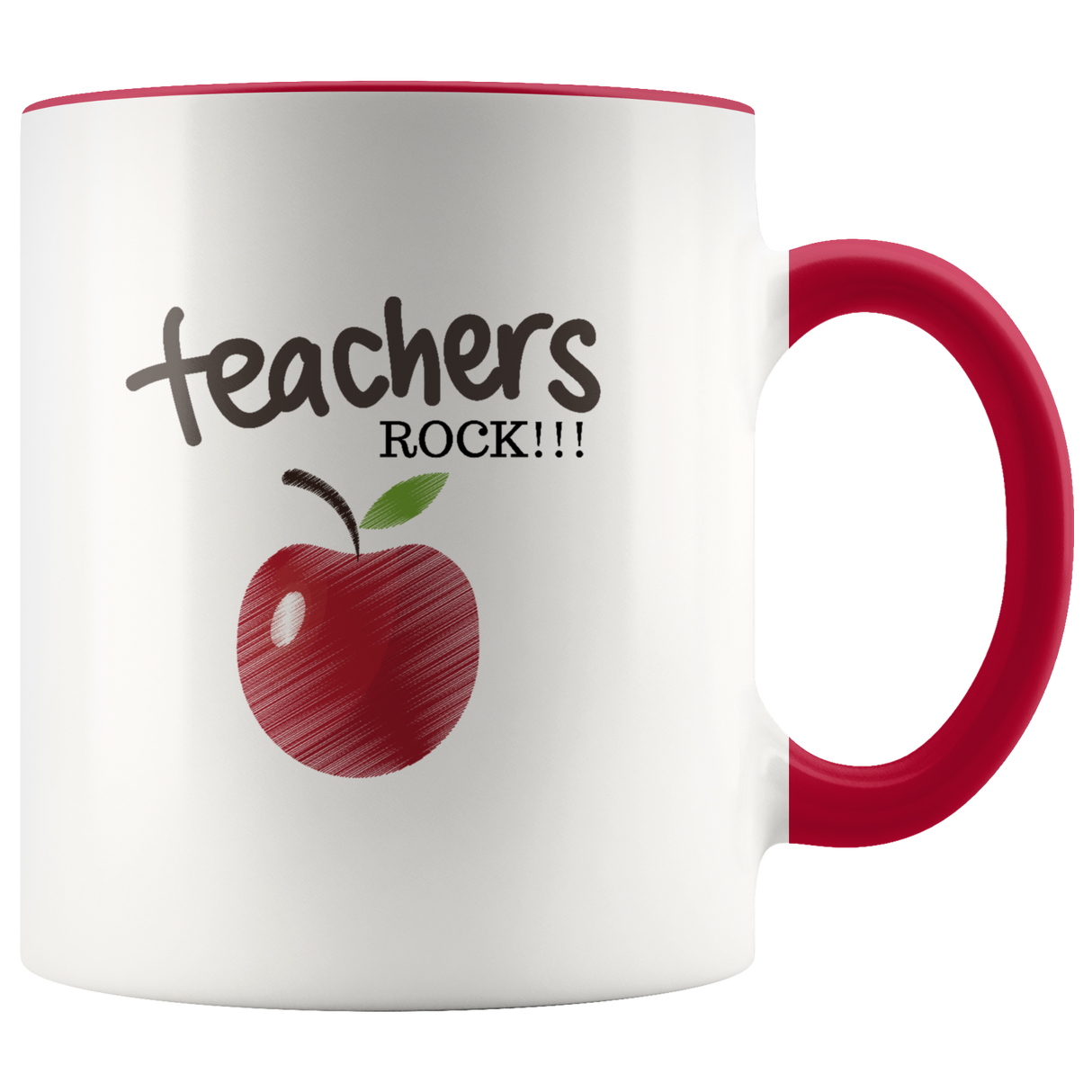 Teachers Rock Mug Ceramic Accent Mug - Red | Shop Sassy Chick