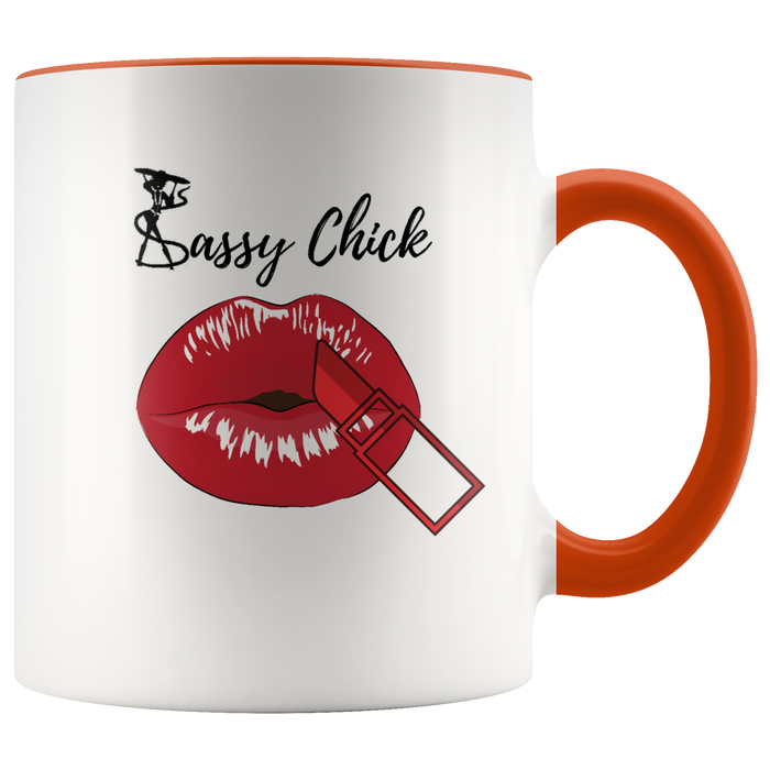 Mug Kiss Ceramic Accent Coffee Mug - Orange | Shop Sassy Chick