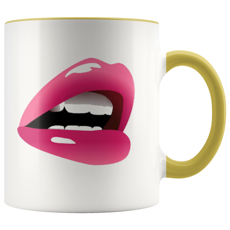 Mug Sassy Mouth Ceramic Accent Mug - Yellow | Shop Sassy Chick