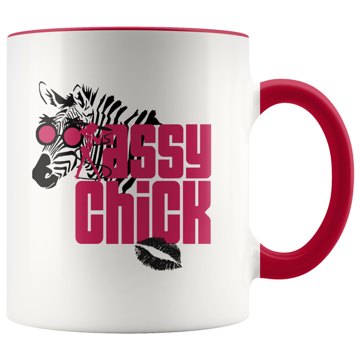 Sassy Chick Zebra Accent Ceramic Coffee Mug - Red | Shop Sassy Chick