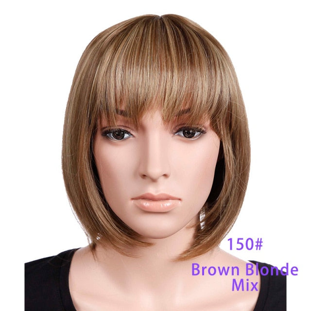 Synthetic 12 Inch Short Straight Bob Wig
