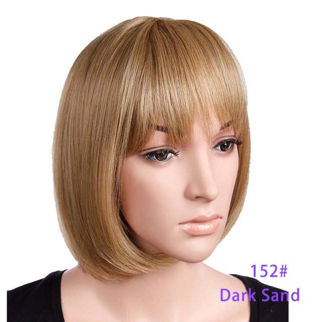 Synthetic 12 Inch Short Straight Bob Wig