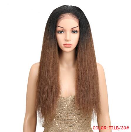 Long Straight Synthetic Hair Lace Front 26 Inch Wigs
