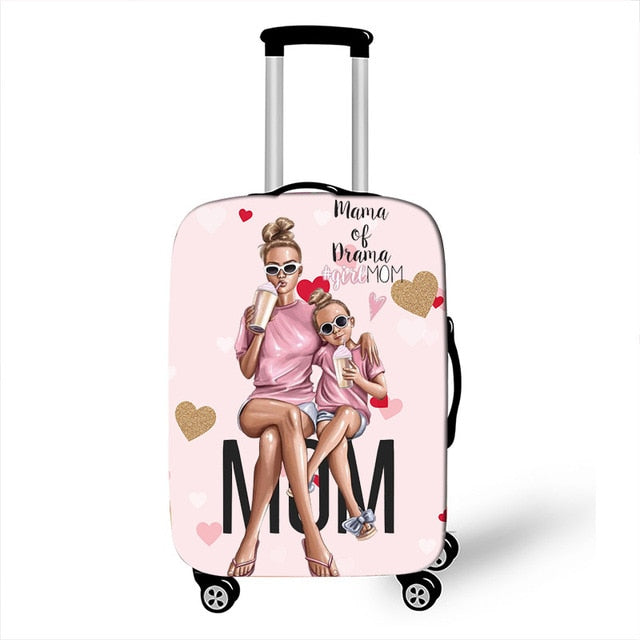 Super Mom Print Luggage Cover