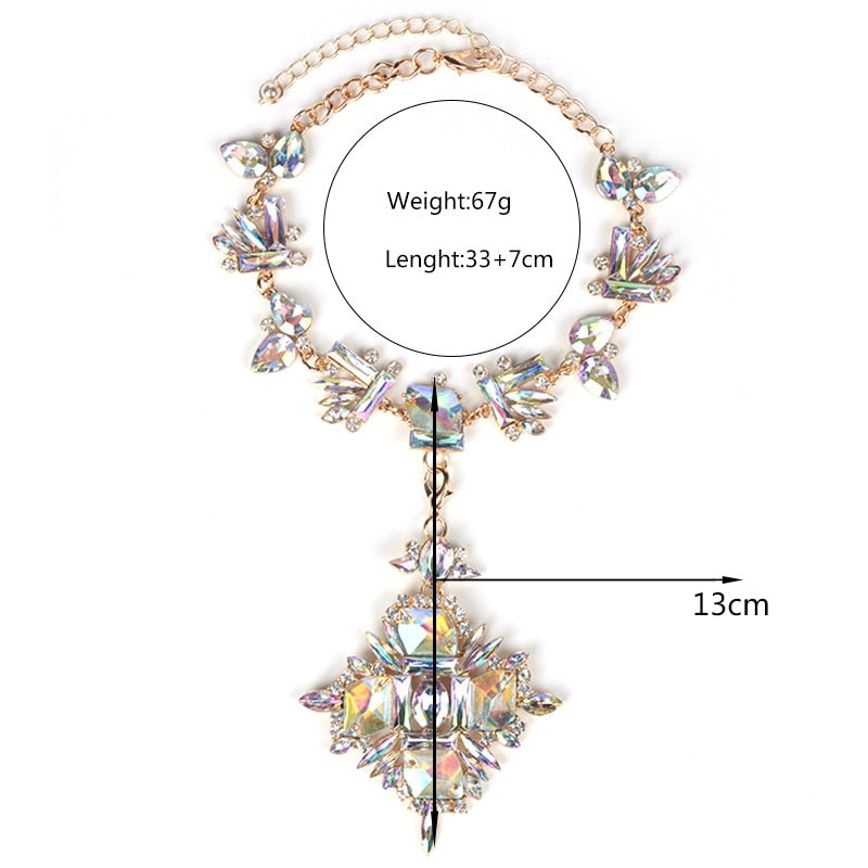 Geometric Fashion Crystal Necklace
