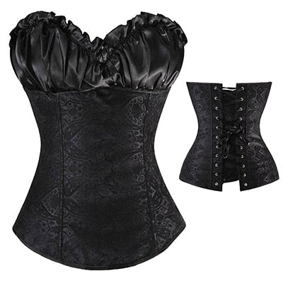 Ladies Vintage Style Black Gothic Clothing Steampunk Sexy Corset