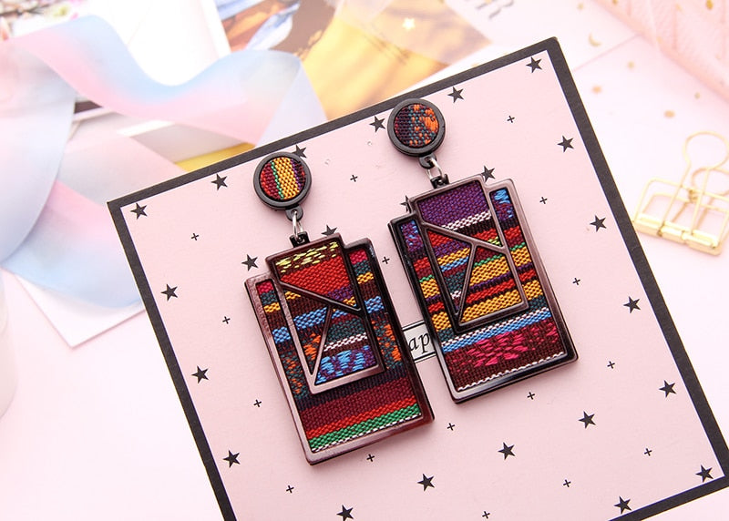 Bohemian Ethnic Colorful Earring - Shop Sassy Chick 