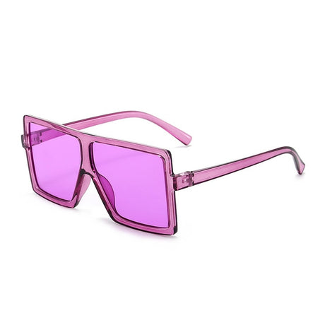 Square Pink Leopard Oversized Sunglasses