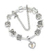 Charm Beaded Silver Bracelet - Shop Sassy Chick 