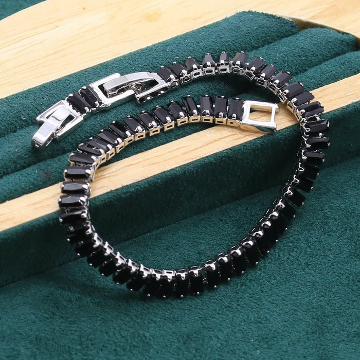 Black Crystal Necklace Set