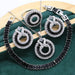 Black Crystal Necklace Set