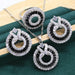 Black Crystal Necklace Set