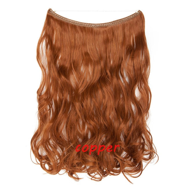 Invisible Wire Synthetic No Clip One Piece Hair Extension - Shop Sassy Chick 