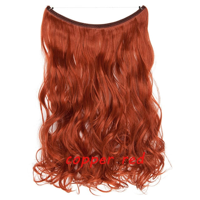 Invisible Wire Synthetic No Clip One Piece Hair Extension - Shop Sassy Chick 