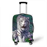 World Map / Animal Print Thick Luggage Cover