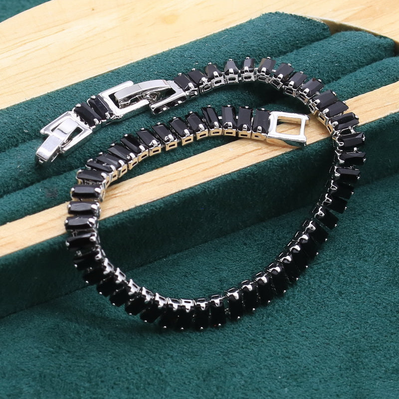 Black Crystal Necklace Set