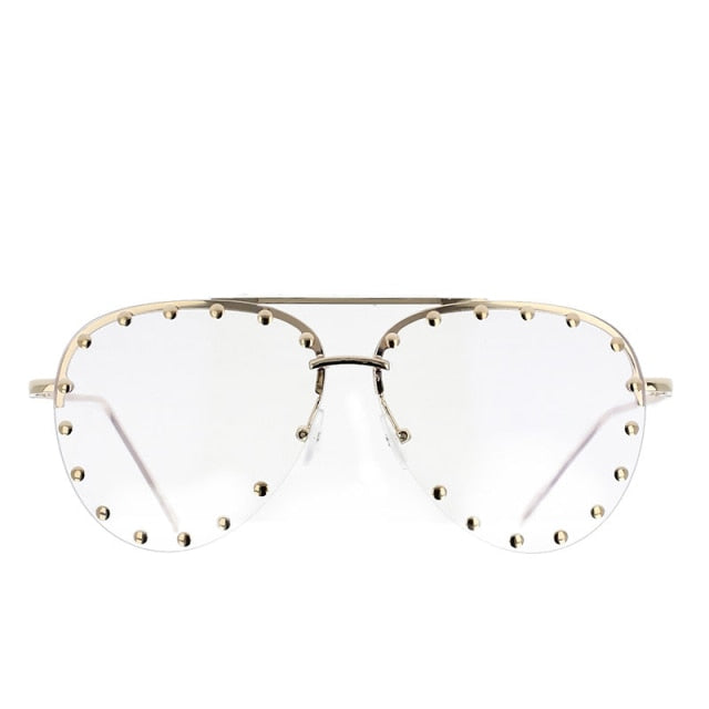 Metal Rivet Pilot Sunglasses - Shop Sassy Chick 