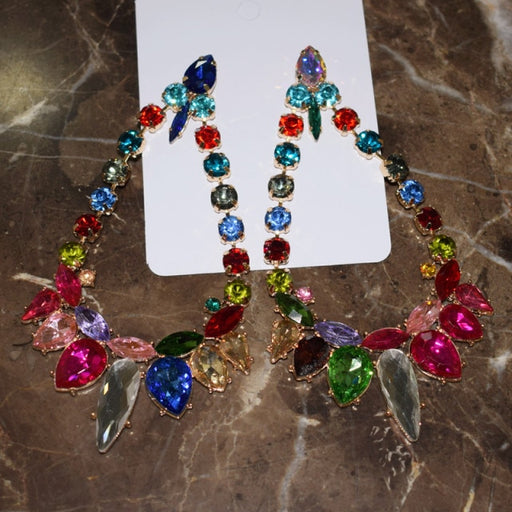 Multicolors Crystal Stone Earrings
