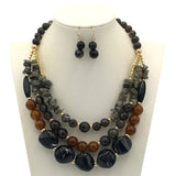 Boho Stone Beads Necklace Set - Shop Sassy Chick 