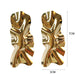 Geometric Gold Metal Drop Earring