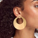 Geometric Gold Metal Drop Earring
