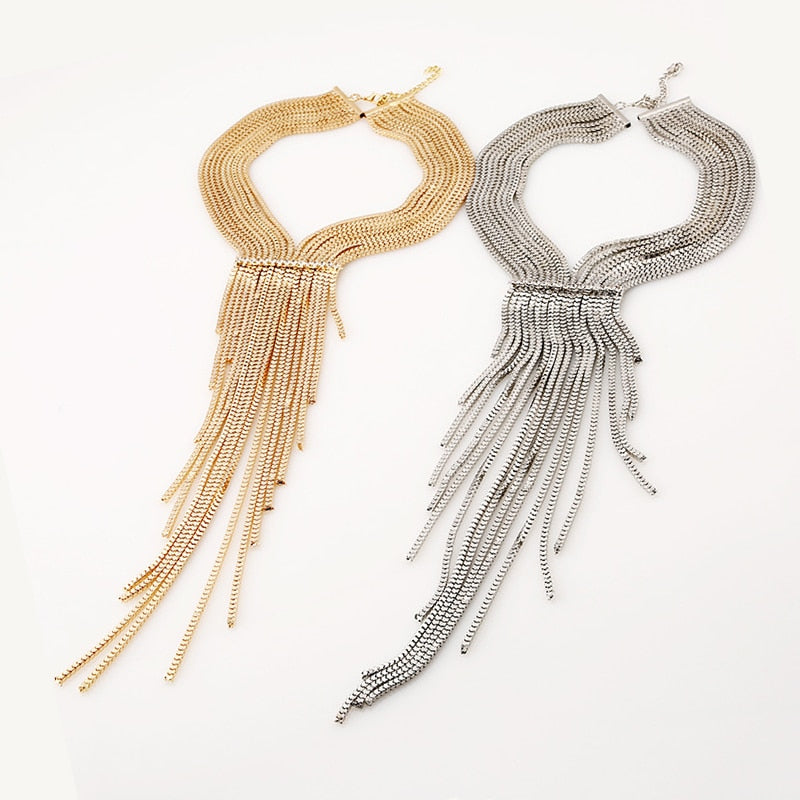 Chain Tassel Necklace - Shop Sassy Chick 