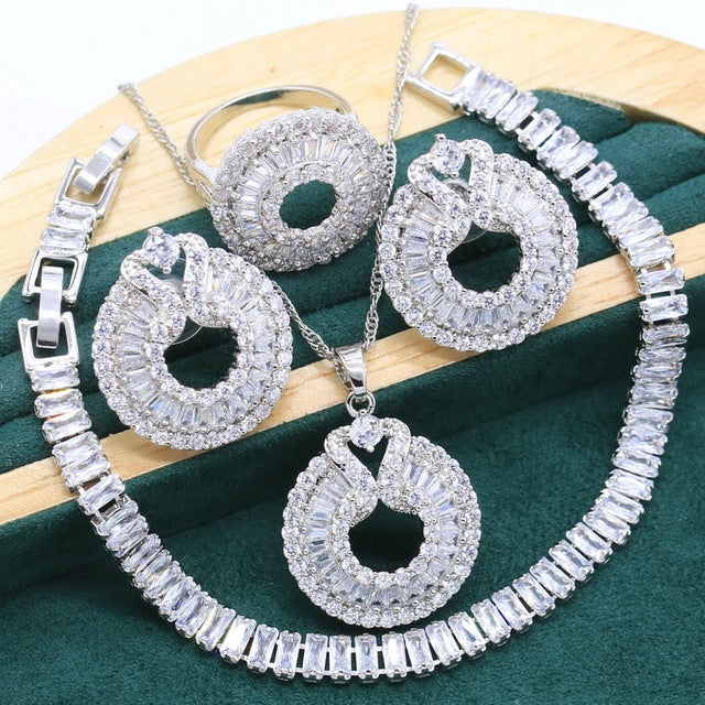 Black Crystal Necklace Set
