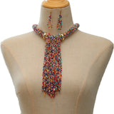 Long Tassel Beads Necklace
