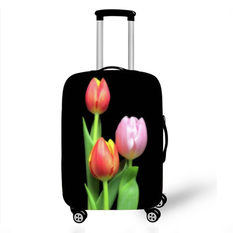 Tulips Print Luggage Cover