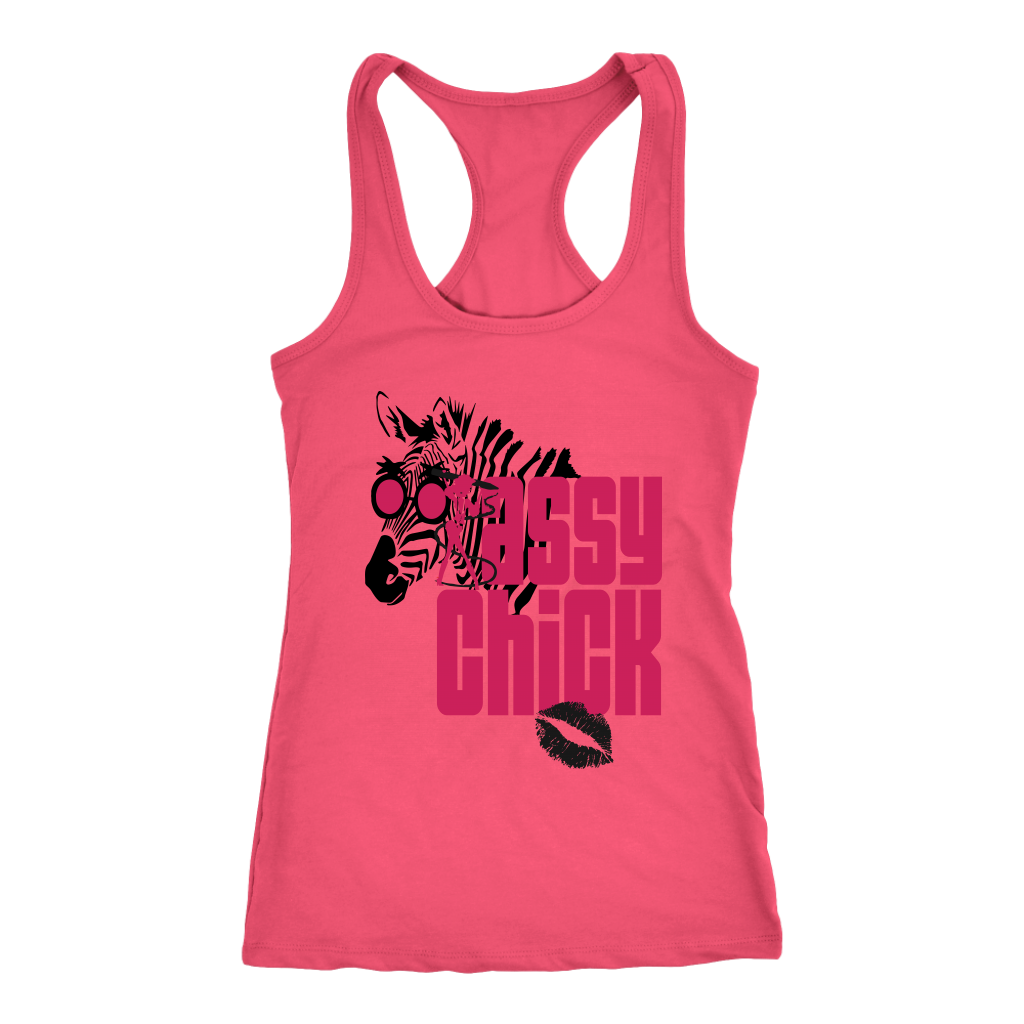 Sassy Chick Zebra Women's Racerback Tank - Pink | Shop Sassy Chick
