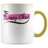 Ceramic White Sassy Chick Mug - Yellow | Shop Sassy Chick
