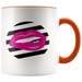 Striped Pink Lip Mug - Shop Sassy Chick 