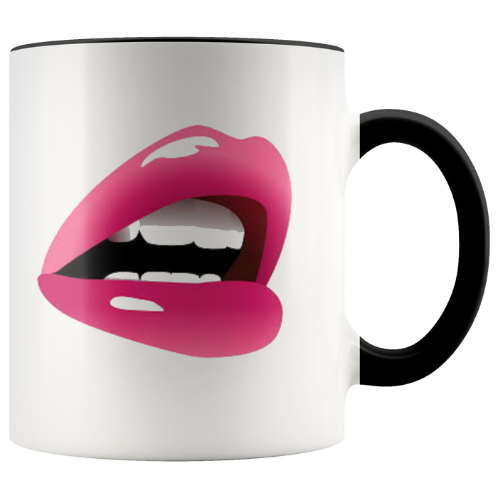 Mug Sassy Mouth Ceramic Accent Mug - Black | Shop Sassy Chick