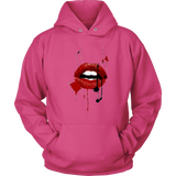 Black Red Lips Hoodies