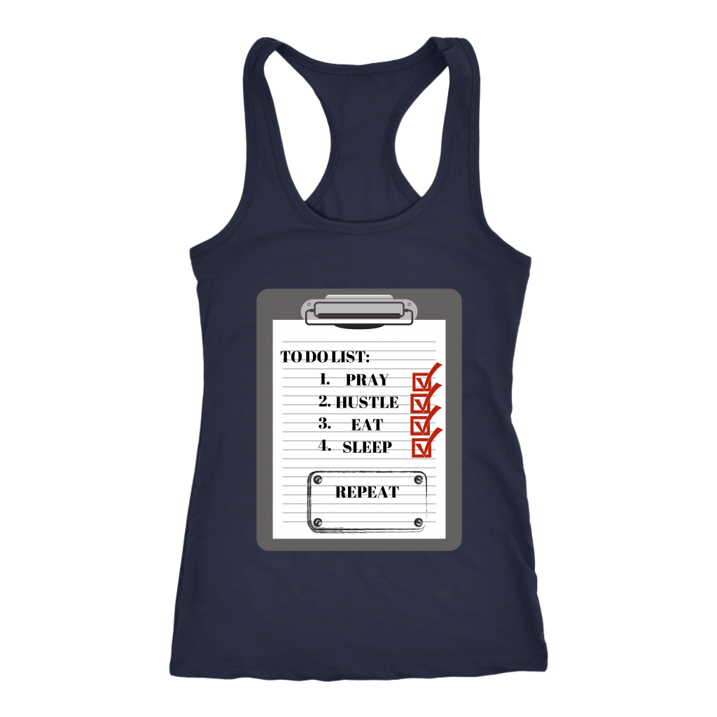 To Do List Racerback Tank Top - Navy | Shop Sassy Chick