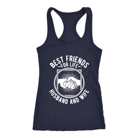 Best Friends Racerback Tank Top - Navy | Shop Sassy Chick