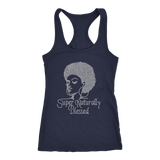 Super Naturally Blessed Racerback Tank Top - Navy | Shop Sassy Chick