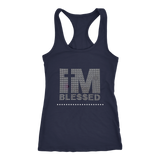 I Am Blessed Racerback Tank Top - Navy | Shop Sassy Chick