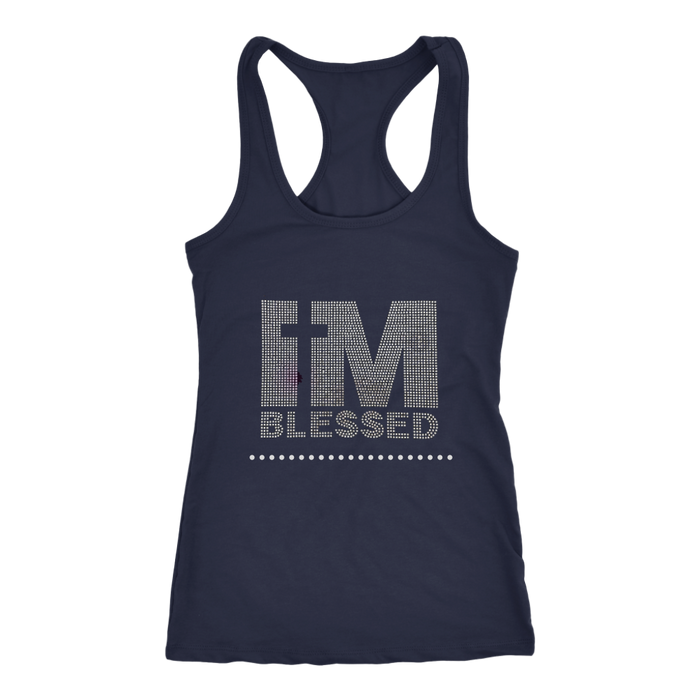 I Am Blessed Racerback Tank Top - Navy | Shop Sassy Chick