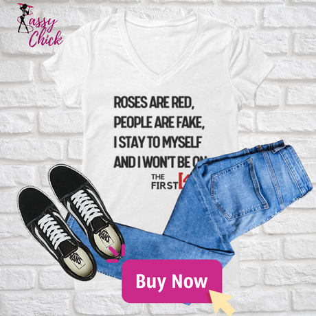 "Roses Are Red" V-neck Shirt