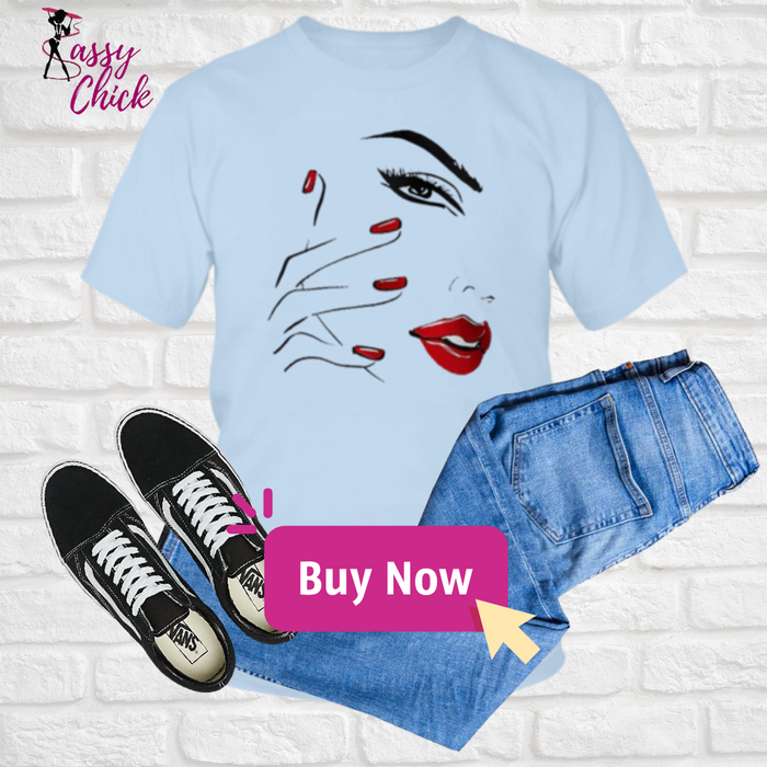 Red Nail Lips T-Shirt